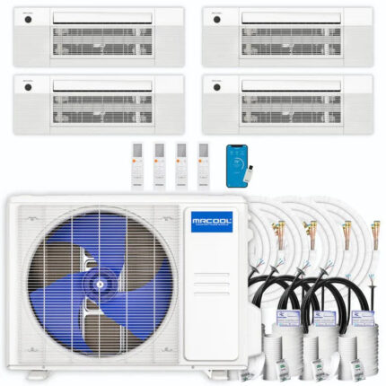 MRCOOL DIY 5th Gen 4-Zone 36,000 BTU 23 SEER2 (6K + 6K + 9K + 12K) Ductless Mini-Split Air Conditioner and Heat Pump with Ceiling Cassettes