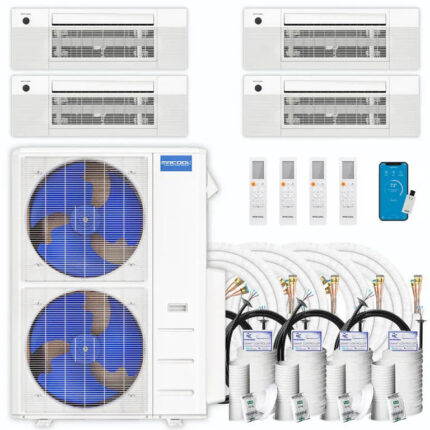 MRCOOL DIY 5th Gen Multi-Zone 4-Zone 55,000 BTU 22 SEER2 (9K + 12K + 18K + 18K) Ductless Mini-Split Air Conditioner and Heat Pump with Ceiling Cassettes