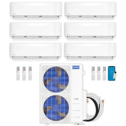 MRCOOL DIY 5th Gen Multi-Zone 6-Zone 48,000 BTU 22 SEER2 (6K + 6K + 6K + 6K + 6K + 6K) Ductless Mini-Split Air Conditioner and Heat Pump