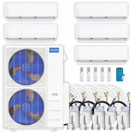 MRCOOL DIY 5th Gen Multi-Zone 5-Zone 55,000 BTU 22 SEER2 (12K + 12K + 12K + 18K + 18K) Ductless Mini-Split Air Conditioner and Heat Pump