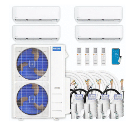 MRCOOL DIY 5th Gen Multi-Zone 4-Zone 36,000 BTU 23 SEER2 (9K + 9K + 12K + 12K) Ductless Mini-Split Air Conditioner and Heat Pump